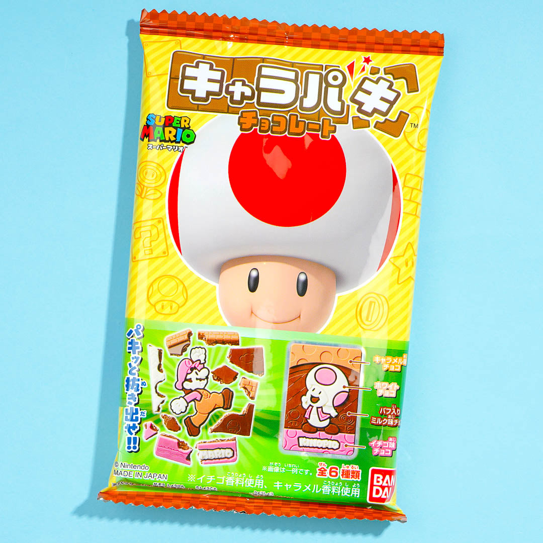 Super Mario Characters Paki Chocolate w/Wheat Puff 27g (BANDAI)