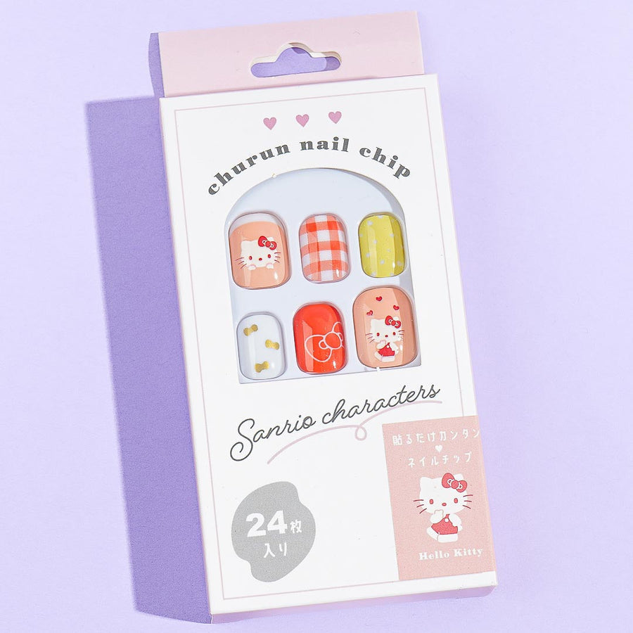 Sanrio Press-On Nails Hello Kitty 24pcs (KAMIO)