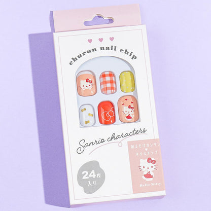 Sanrio Press-On Nails Hello Kitty 24pcs (KAMIO)