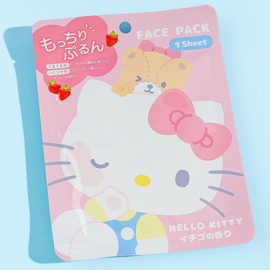 Sanrio Characters Mocchiri Purun! Face Pack Hello Kitty Strawberry 25ml (KAMIO)