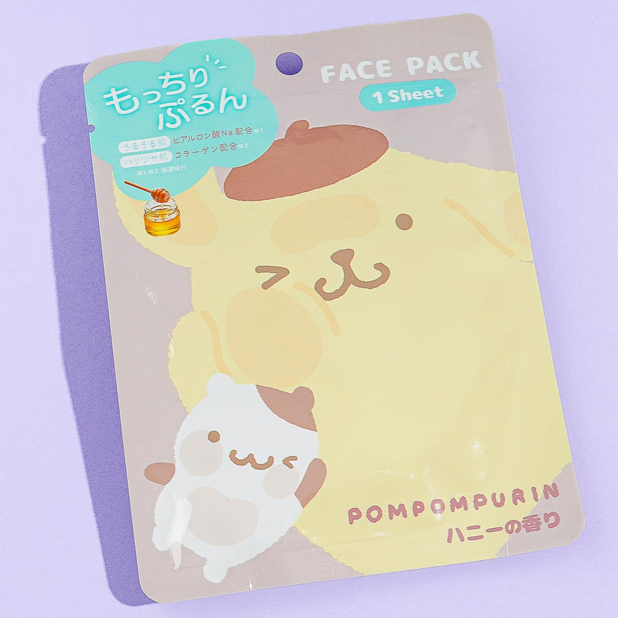 Sanrio Characters Mocchiri Purun! Face Pack Pompompurin Honey 25ml (KAMIO)