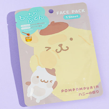 Sanrio Characters Mocchiri Purun! Face Pack Pompompurin Honey 25ml (KAMIO)