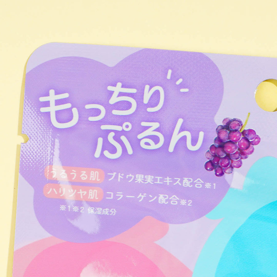 Sanrio Characters Mocchiri Purun! Face Pack Little Twin Stars Grape 25ml (KAMIO)