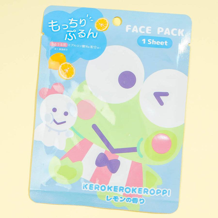 Sanrio Characters Mocchiri Purun! Face Pack Keroppi Lemon 25ml (KAMIO)