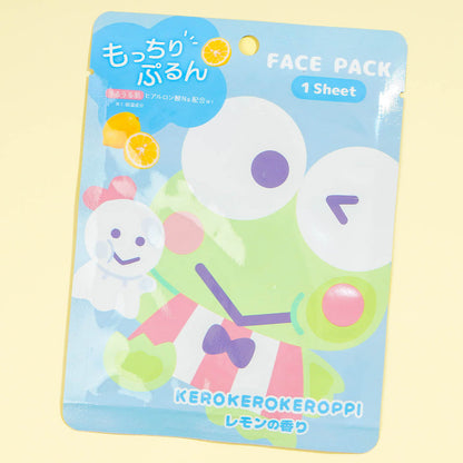 Sanrio Characters Mocchiri Purun! Face Pack Keroppi Lemon 25ml (KAMIO)