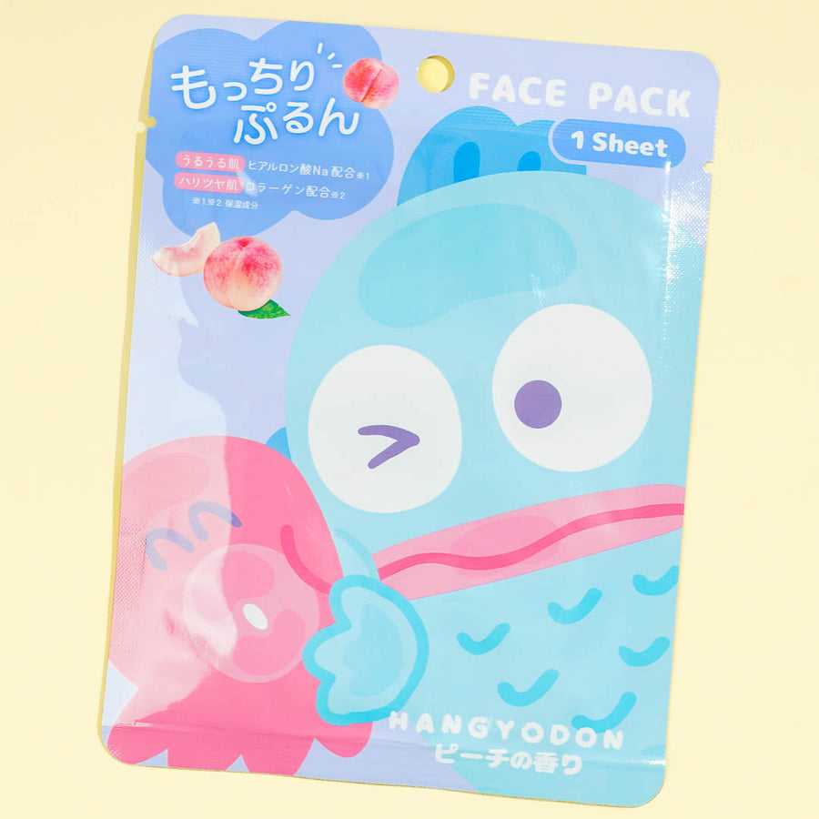 Sanrio Characters Mocchiri Purun! Face Pack Hangyodon Peach 25ml (KAMIO)