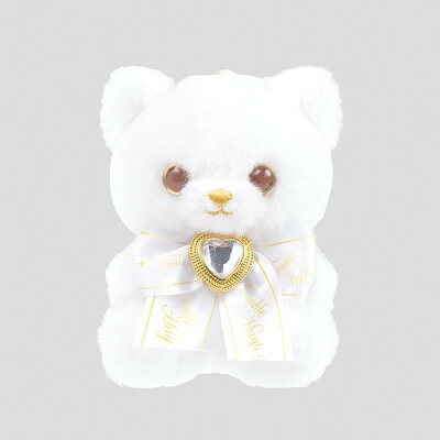 Plushy Keychain Twinkle White Hugs White Cat (YELL)