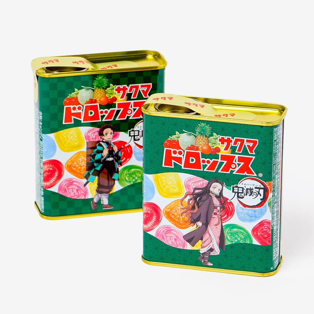 Limited Edition!!! Demon Slayer Drops Mixed Juice Candy Can 80g (SAKUMA)