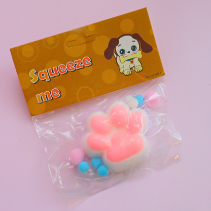Taba Squishy Cat Paws Hvit & Rosa  (PINCH FAMILY)
