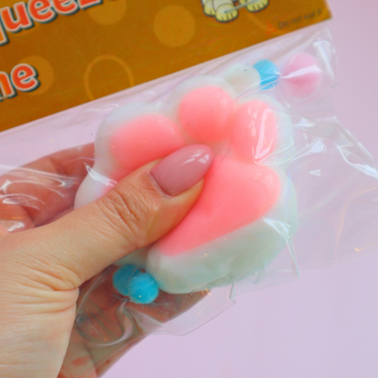 Taba Squishy Cat Paws Hvit & Rosa  (PINCH FAMILY)