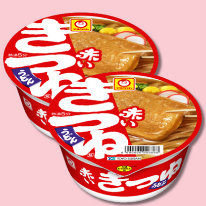 Akai Kitsune Udon Instant Udon Noodles w/Fried Tofu 96g (TOYO-SUISAN)