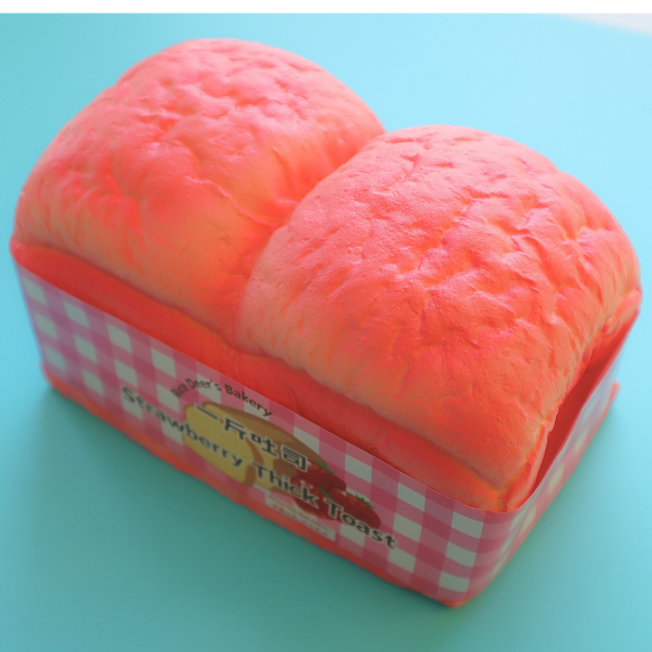 Licensed Jumbo Squishy Thick Strawberry Toast 15cm (Rice Deer's Squishy)