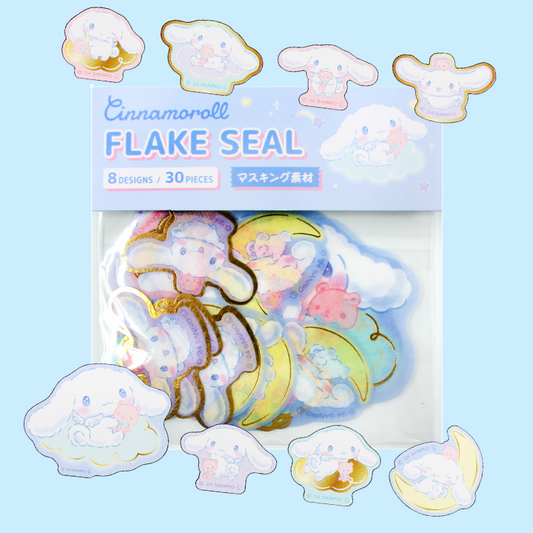 Sticker Flakes Sanrio Cinnamoroll Golden Detail 30pcs (SANRIO)