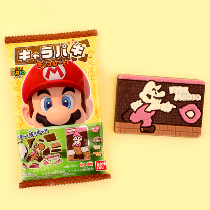 Super Mario Characters Paki Chocolate w/Wheat Puff 27g (BANDAI)