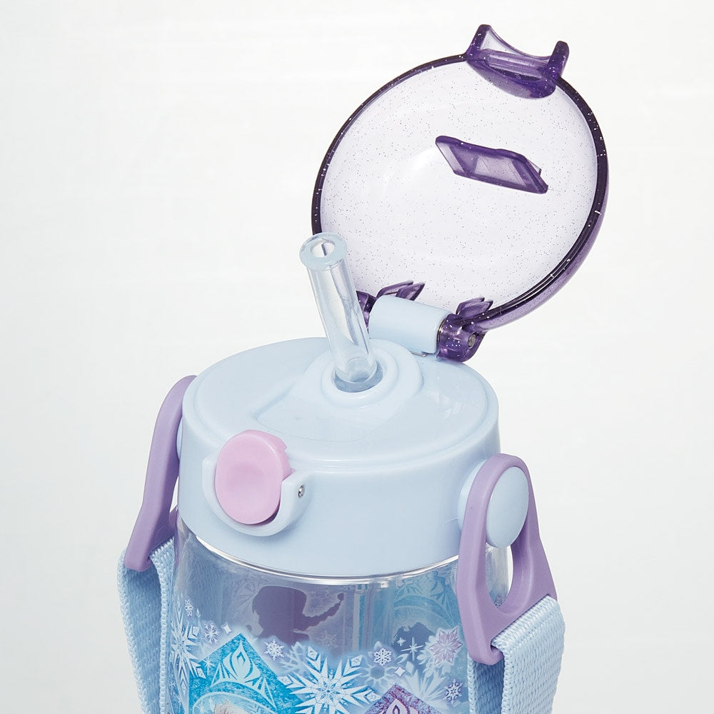 Disney Frozen One Push Straw Water Bottle 480ml (SKATER)
