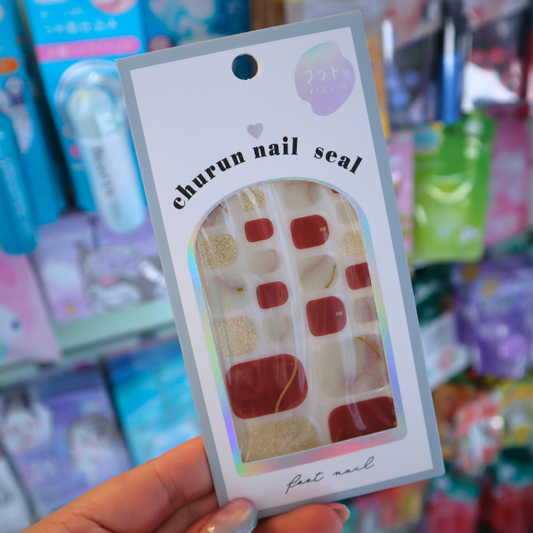 Pedicure Stickers Red X Gold (KAMIO JAPAN)