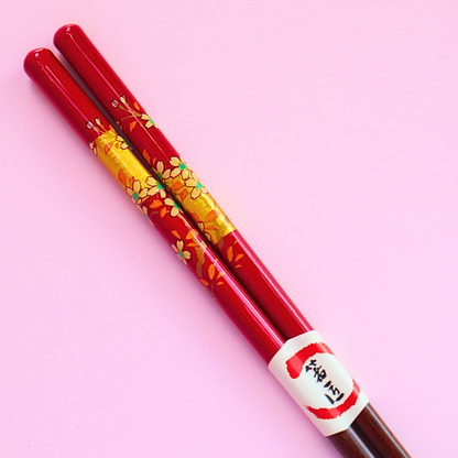 Wooden Chopsticks Cherry Blossom Folding Screen (23cm)