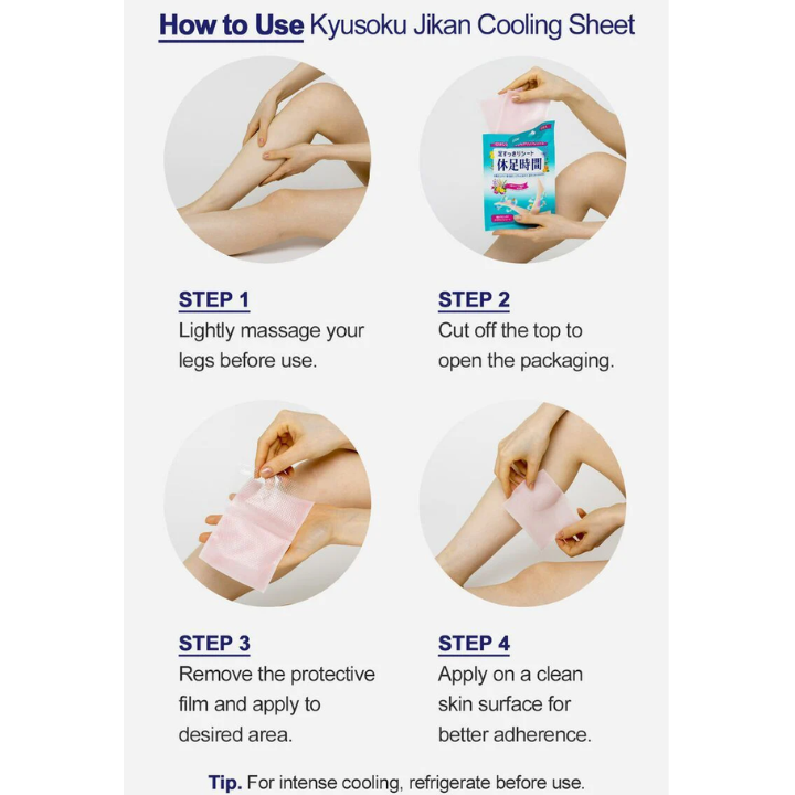 Kyusoku Jikan Cooling Gel Sheet for Legs 6 Sheets (LION)