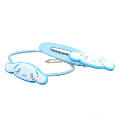 Sanrio Cinnamoroll Hair Clip and Tie Set (K COMPANY)