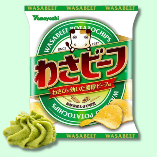Wasabeef Potato Chips Wasabi & Beef 50g (YAMAYOSHI)