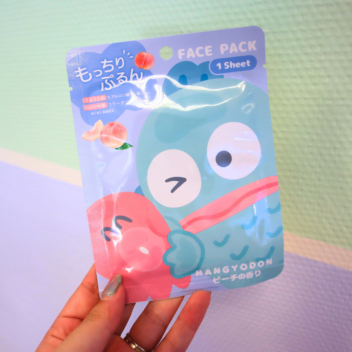 Sanrio Characters Mocchiri Purun! Face Pack Hangyodon Peach 25ml (KAMIO)