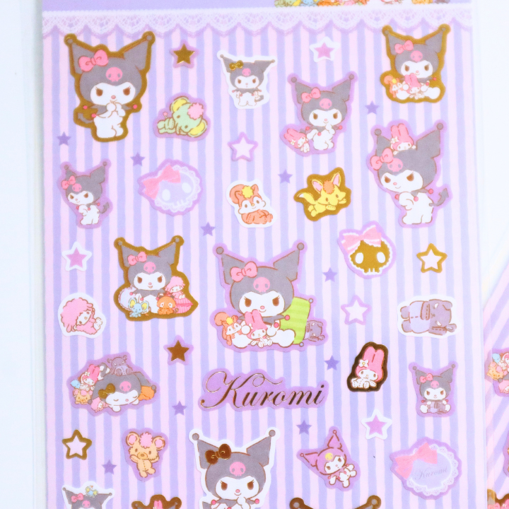 Sticker Sheet Kuromi Plushy (SANRIO)
