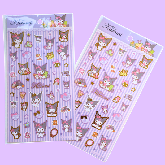 Sticker Sheet Kuromi Plushy (SANRIO)