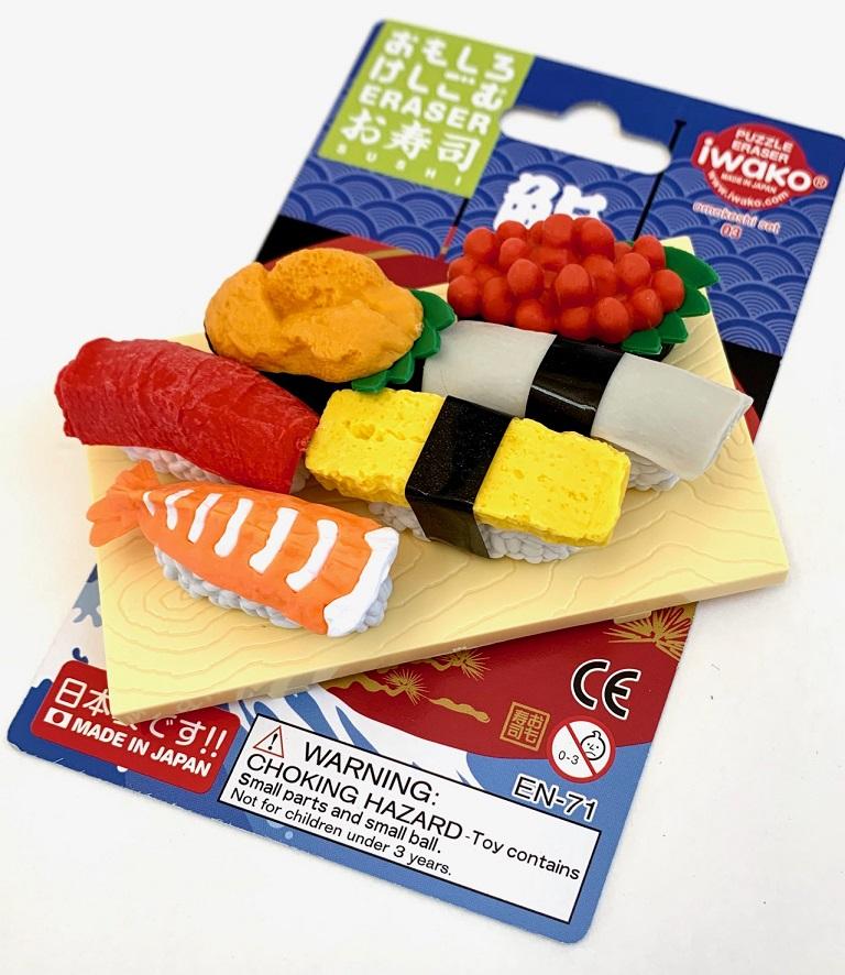Puzzle Eraser Set Sushi (IWAKO)