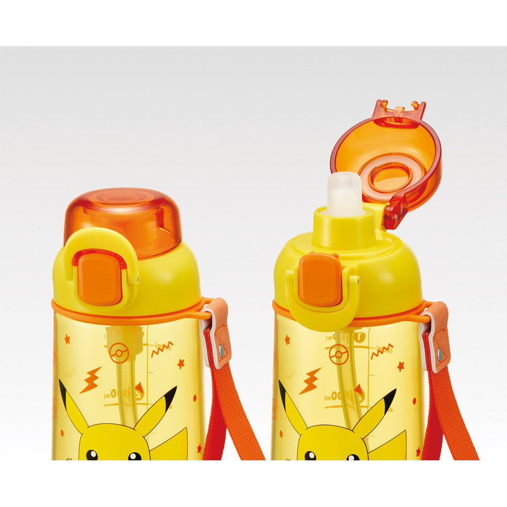 Pokemon Pikachu One Push Straw Water Bottle 630ml (SKATER)