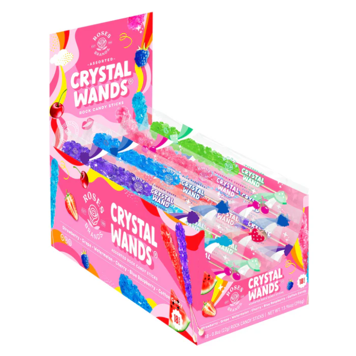 Crystal Wands Rock Candy (ROSES BRANDS)