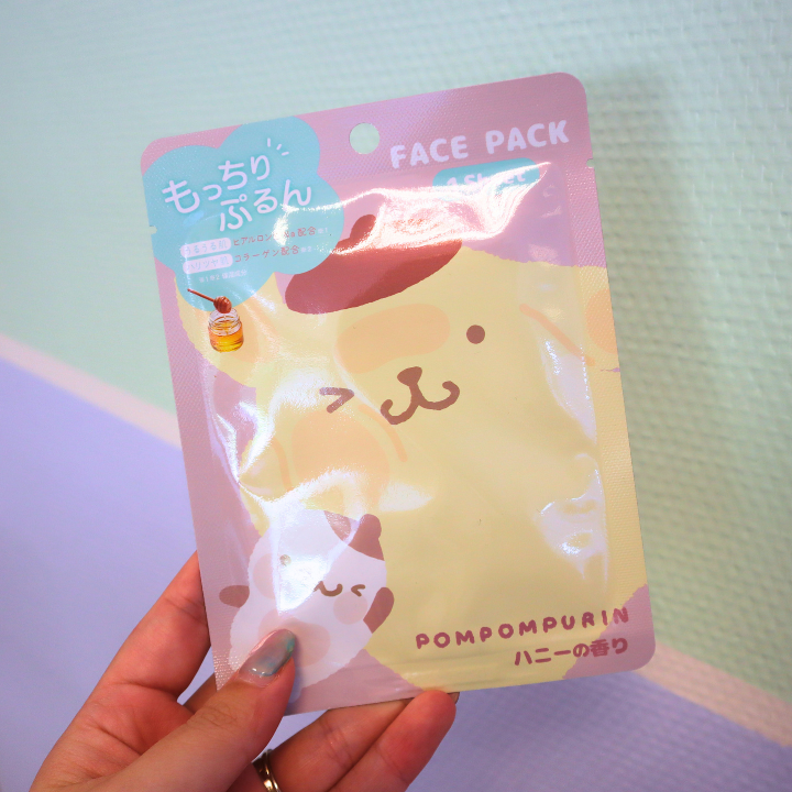 Sanrio Characters Mocchiri Purun! Face Pack Pompompurin Honey 25ml (KAMIO)