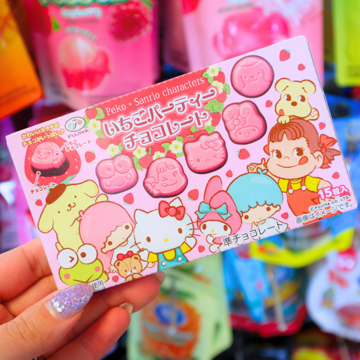 Peko x Sanrio Strawberry Party Chocolate 40g (FUJIYA)