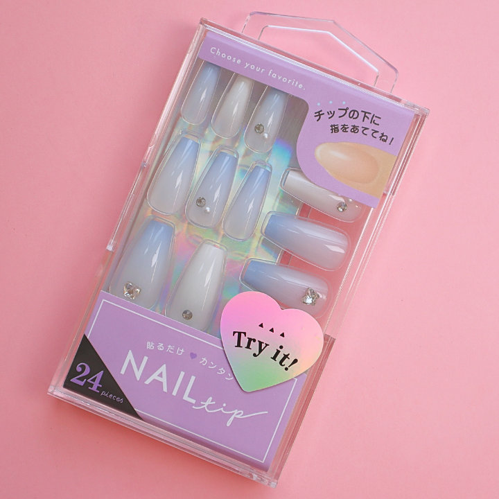 Press-On Nails Blue Gradation 24pcs (CRUX)