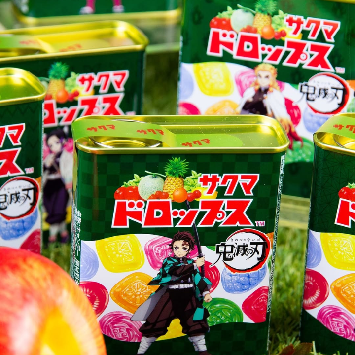 Limited Edition!!! Demon Slayer Drops Mixed Juice Candy Can 80g (SAKUMA)