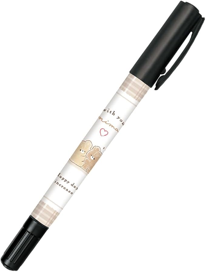 Twin Permanent Merkepenn My Name Black With You Animal Kuma (KAMIO)