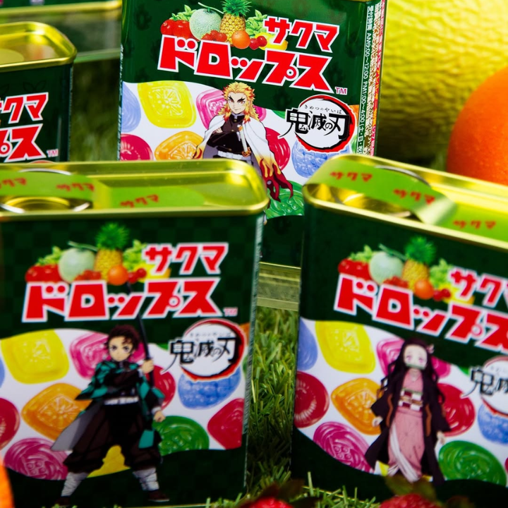 Limited Edition!!! Demon Slayer Drops Mixed Juice Candy Can 80g (SAKUMA)