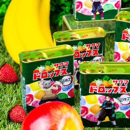Limited Edition!!! Demon Slayer Drops Mixed Juice Candy Can 80g (SAKUMA)