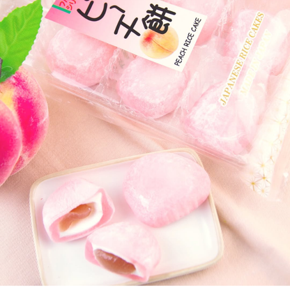 Traditional Japanese Sweets Daifuku Mochi Peach 200g (KUBOTA)