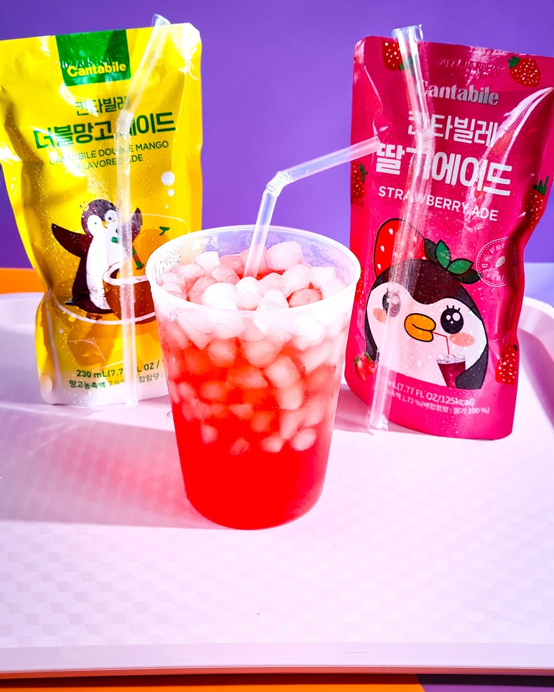 Viral!!! Korean Pouch Drink Strawberry Ade 230ml (CANTABILE) HALAL