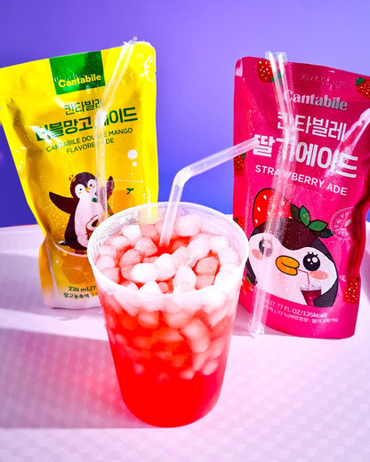 Viral!!! Korean Pouch Drink Strawberry Ade 230ml (CANTABILE) HALAL