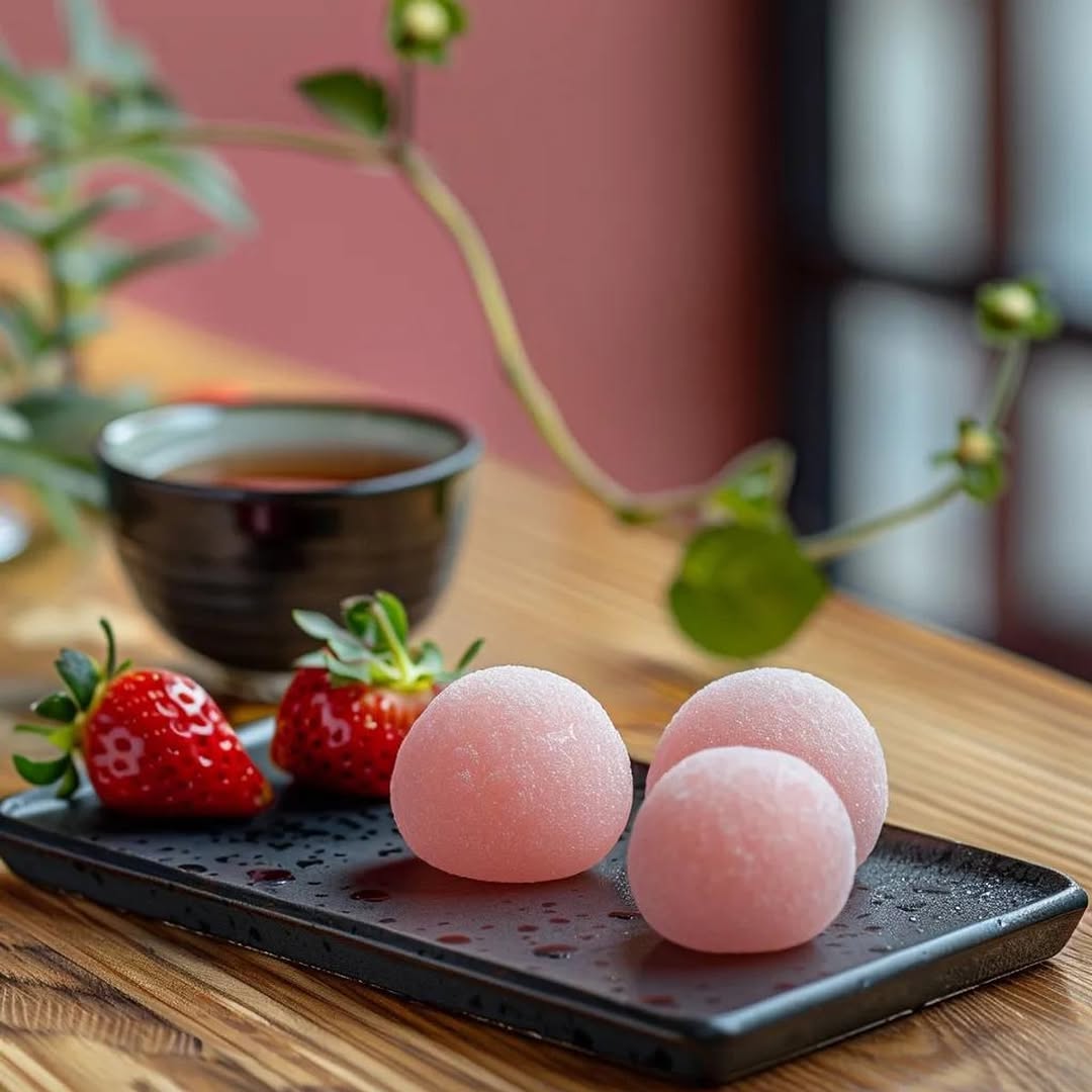 Traditional Japanese Sweets Daifuku Mochi Straberry 200g (KUBOTA)