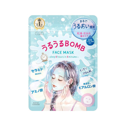 Clear Turn Uruuru Bomb Face Mask 7sheets (KOSE)
