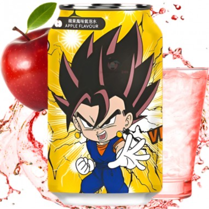 Dragon Ball Sparkling Water Vegito Apple Flavour 330ml (OCEAN BOMB)
