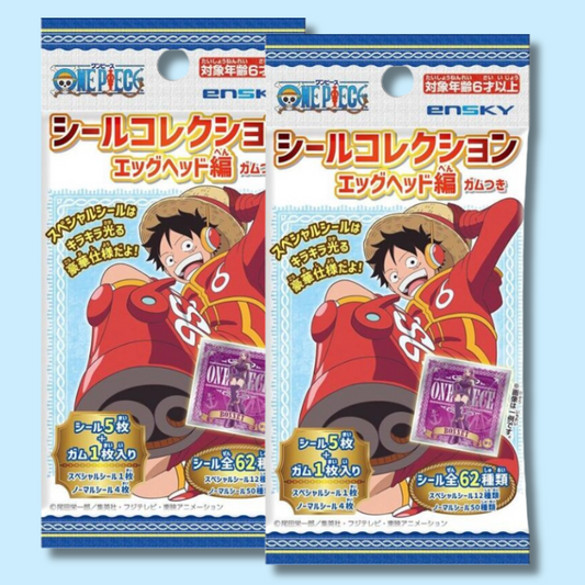 One Piece Egg Head Chewing Gum w/5x Random Decorative Sticker Pack 10g (ENSKY)