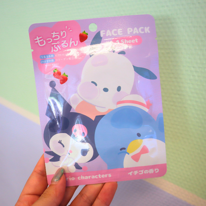 Sanrio Characters Mocchiri Purun! Face Pack Strawberry 25ml (SANRIO)