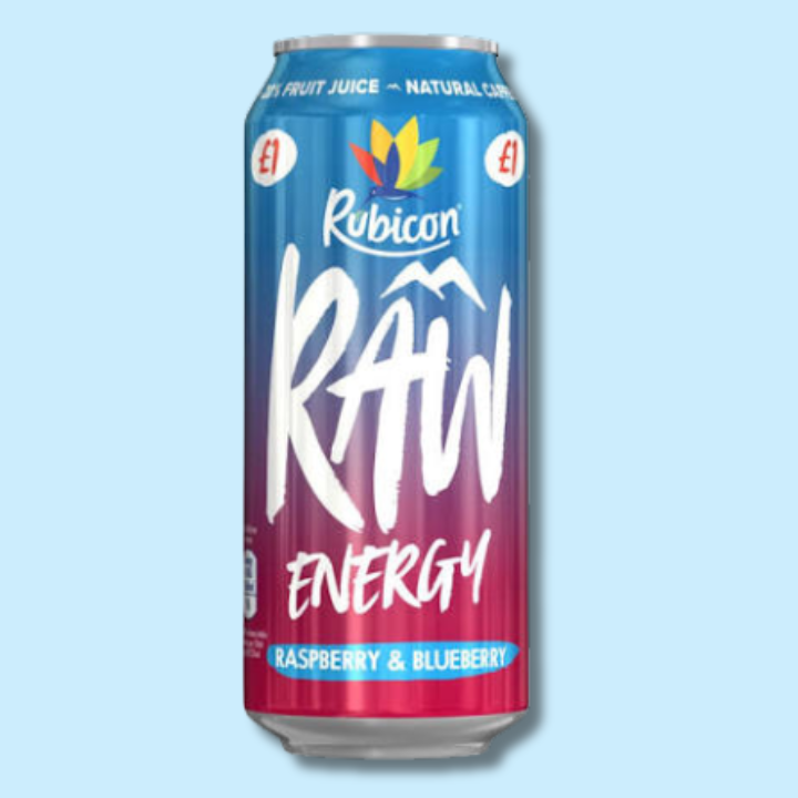 RAW Energy Raspberry Blueberry 500ml (RUBICON)