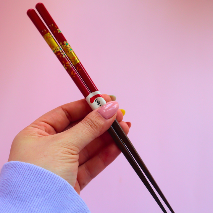 Wooden Chopsticks Cherry Blossom Folding Screen (23cm)