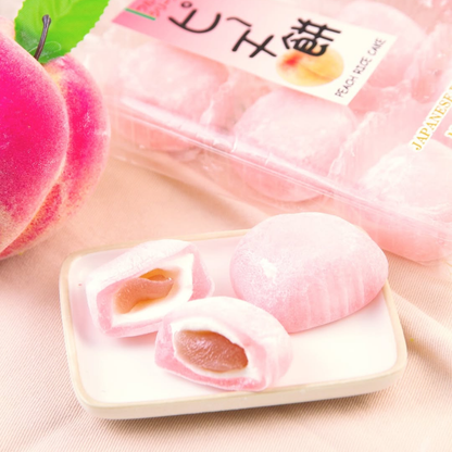 Traditional Japanese Sweets Daifuku Mochi Peach 200g (KUBOTA)