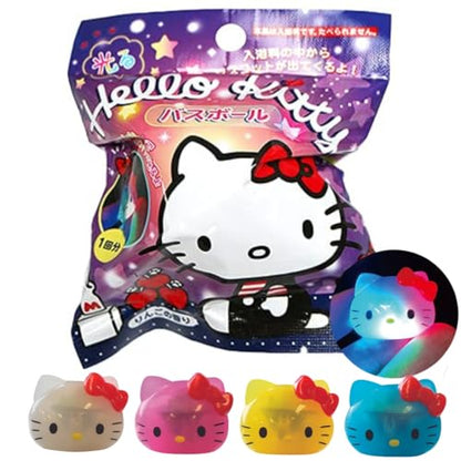 Sanrio Bath Ball with Glowing Mascot Hello Kitty Apple Scented (K-COMPANY)