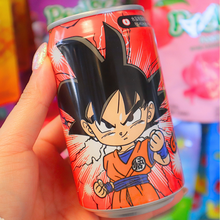 Dragon Ball Sparkling Water Goku Peach Flavour 330ml (OCEAN BOMB)